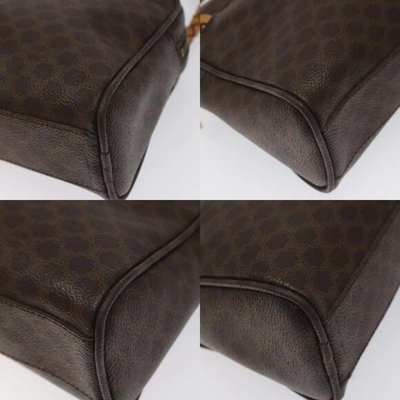 CELINE Macadam Canvas Hand Bag Pvc Leather Brown - Picture 10 of 12